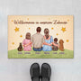 6927DGE1 die familie personalisierte fussmatte familie mit hund und katze_ 6927D8TTI