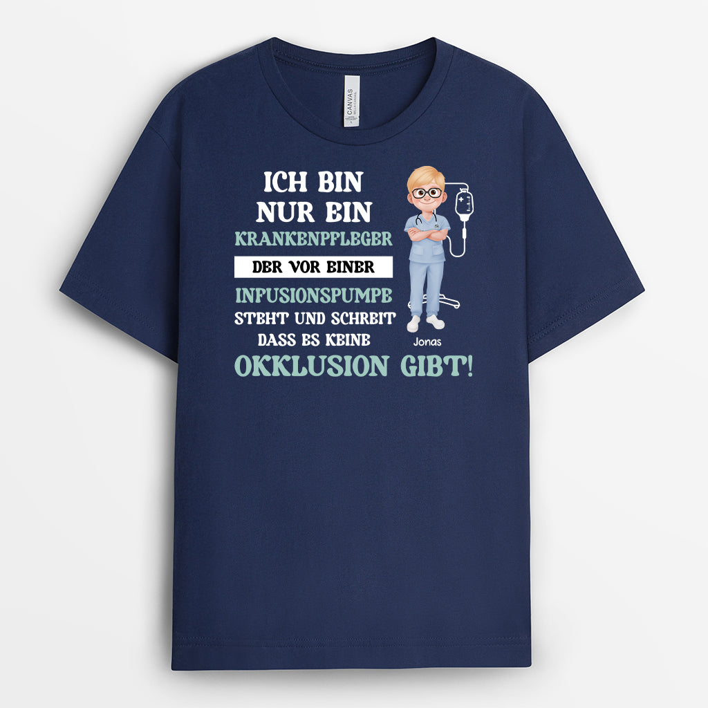 6931AGE2 ich bin nur eine krankenschwester _personalisierte shirts_ arztin arzt pflegekraft 6931ATVNN