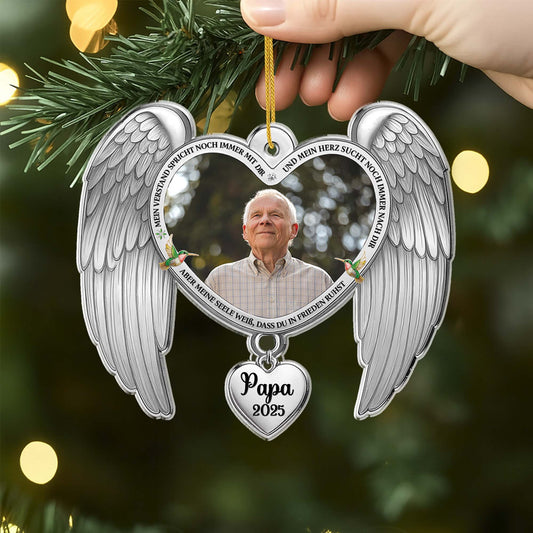 6942OGE2 meine seele weiss du ruhst in frieden acryl weihnachtsschmuck personalisiert_ foto papa mama zur erinnerung 6942O