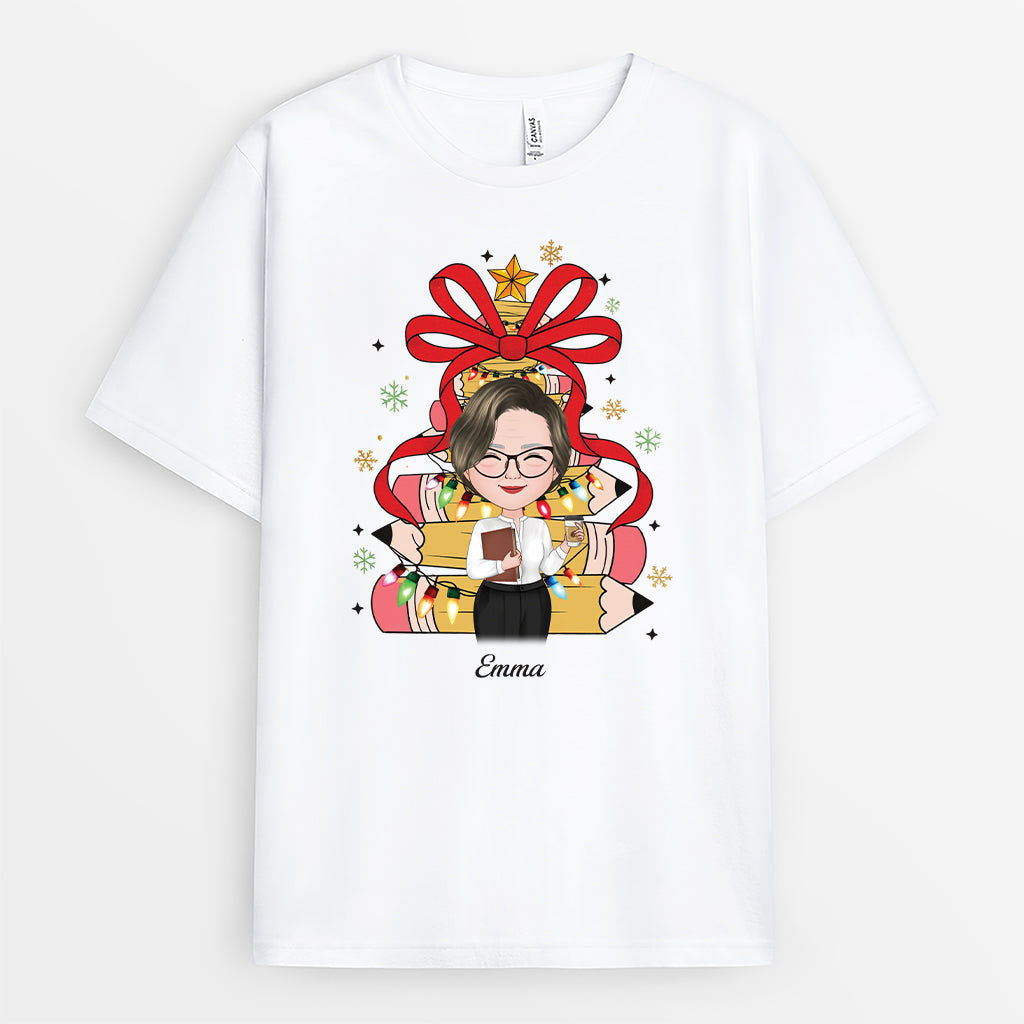 6946AGE1 lehrer und lehrerin weihnachts t shirt personalisiert_ 6946AKVAT