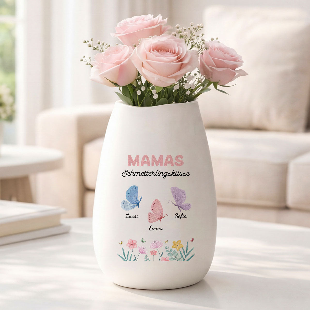 6947AGE2 omas schmetterlingskusse personalisierte blumenvase oma mama 6947aotvta