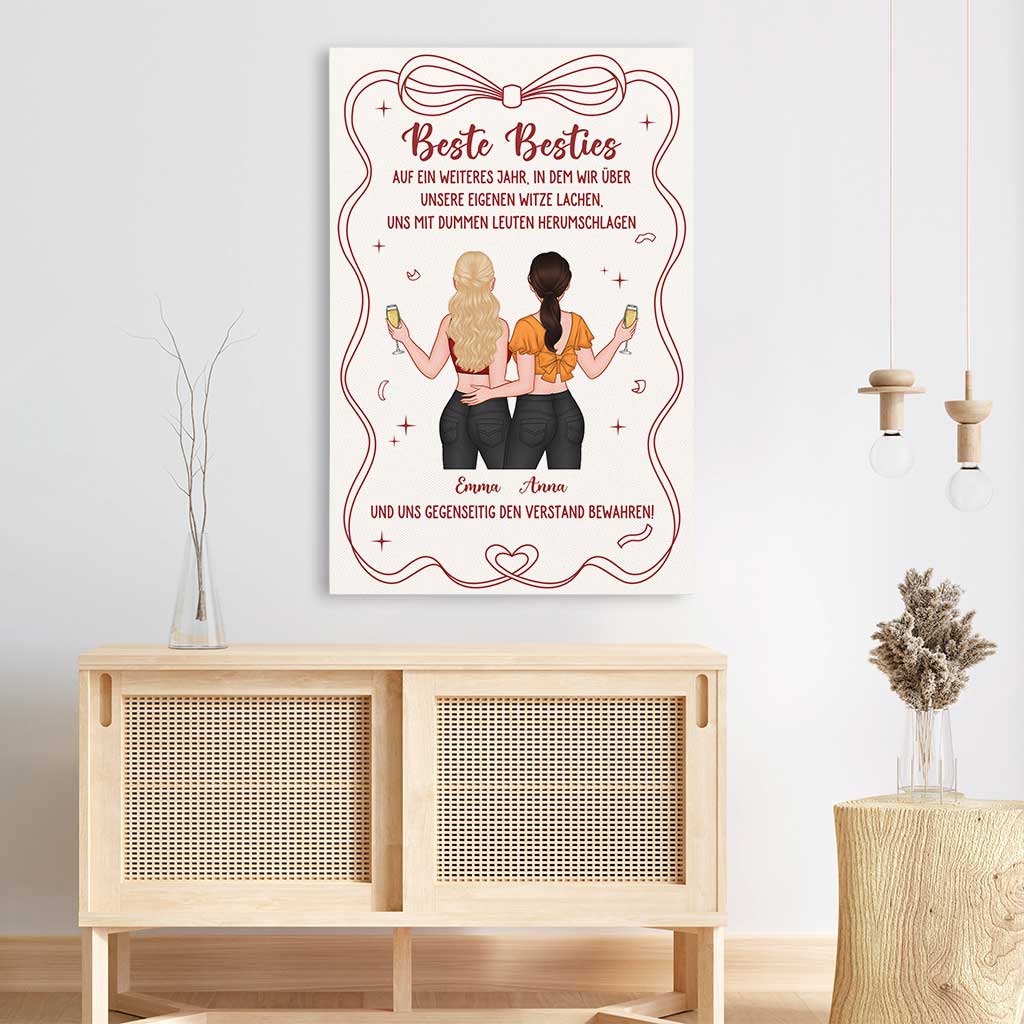 6951CGE3 auf ein weiteres jahr voller lachen personalisierte leinwand beste freundin 6951C3VWF