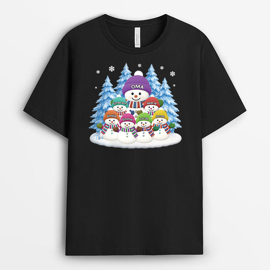 6964AGE1 schneemann opa und oma t shirt personalisiert_ weihnachten 6964A3VTA