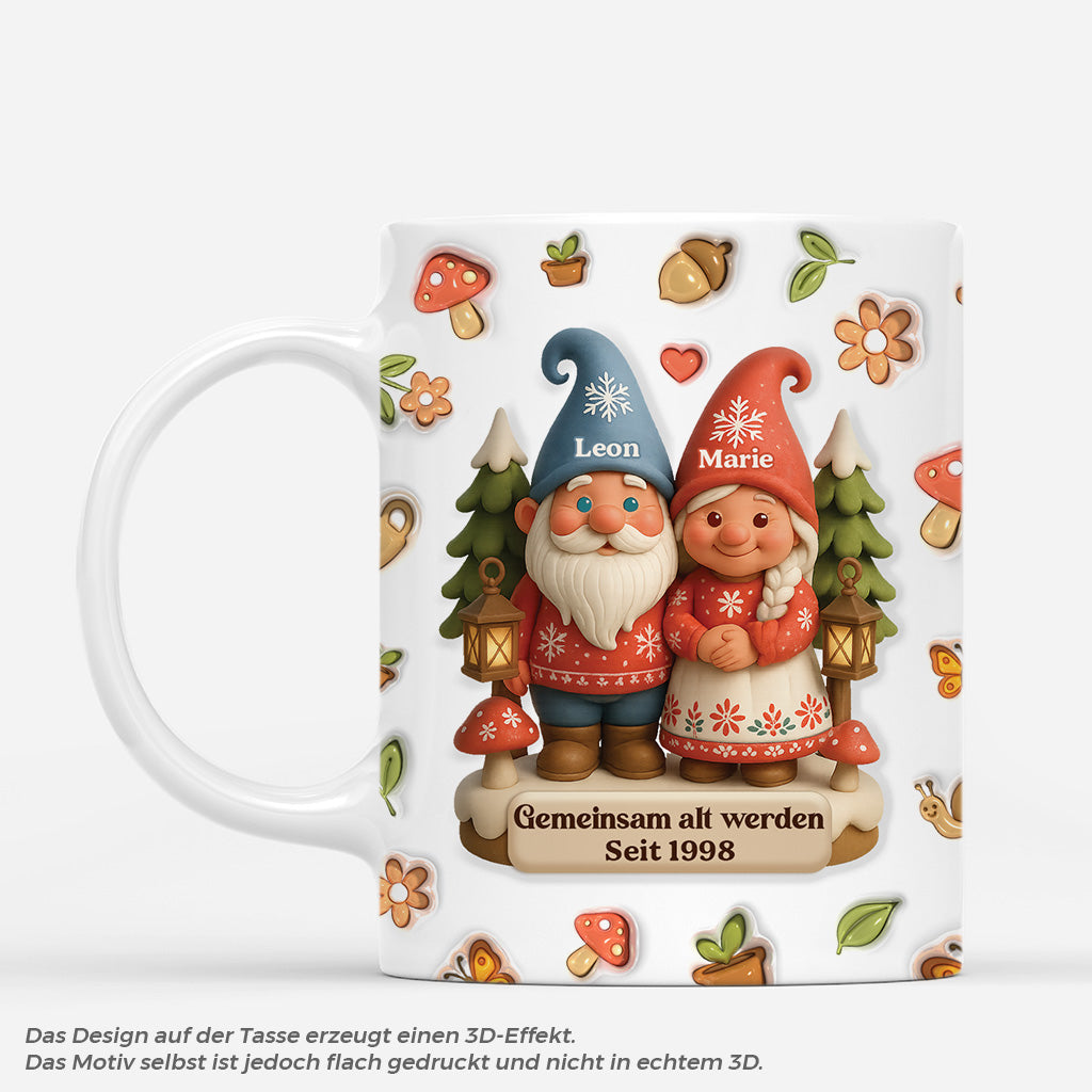 6965MGE1 3d druck effekt gemeinsam alt werden seit personalisierte weihnachtstasse_ paar 6965M3ZTG