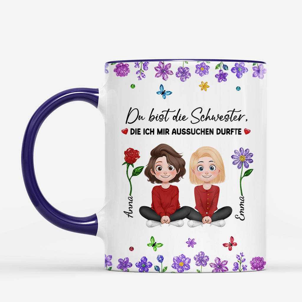 6980MGE2 3d druck effekt du bist die schwester die ich mir aussuchen durfte personalisierte tasse bruder schwester 6980M6PWA