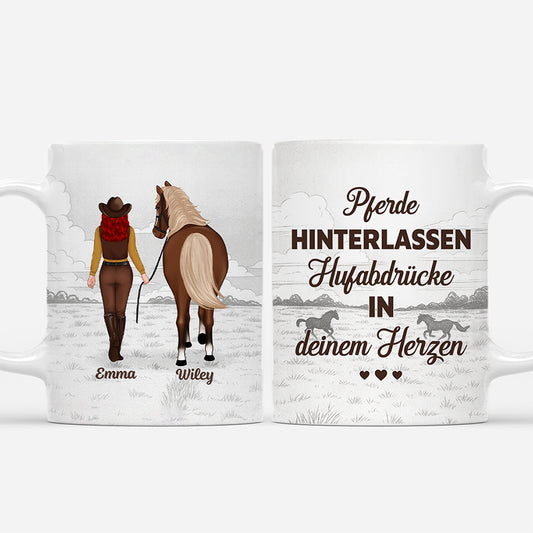6998MGE1 pferde hinterlassen hufabdrucke in deinem herzen tasse pferd personalisiert 6998M8ZCU