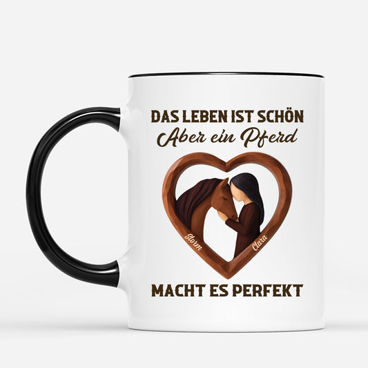 7015MGE2 ein pferd macht das leben perfekt tasse pferd personalisiert frauen 7015MKT5U