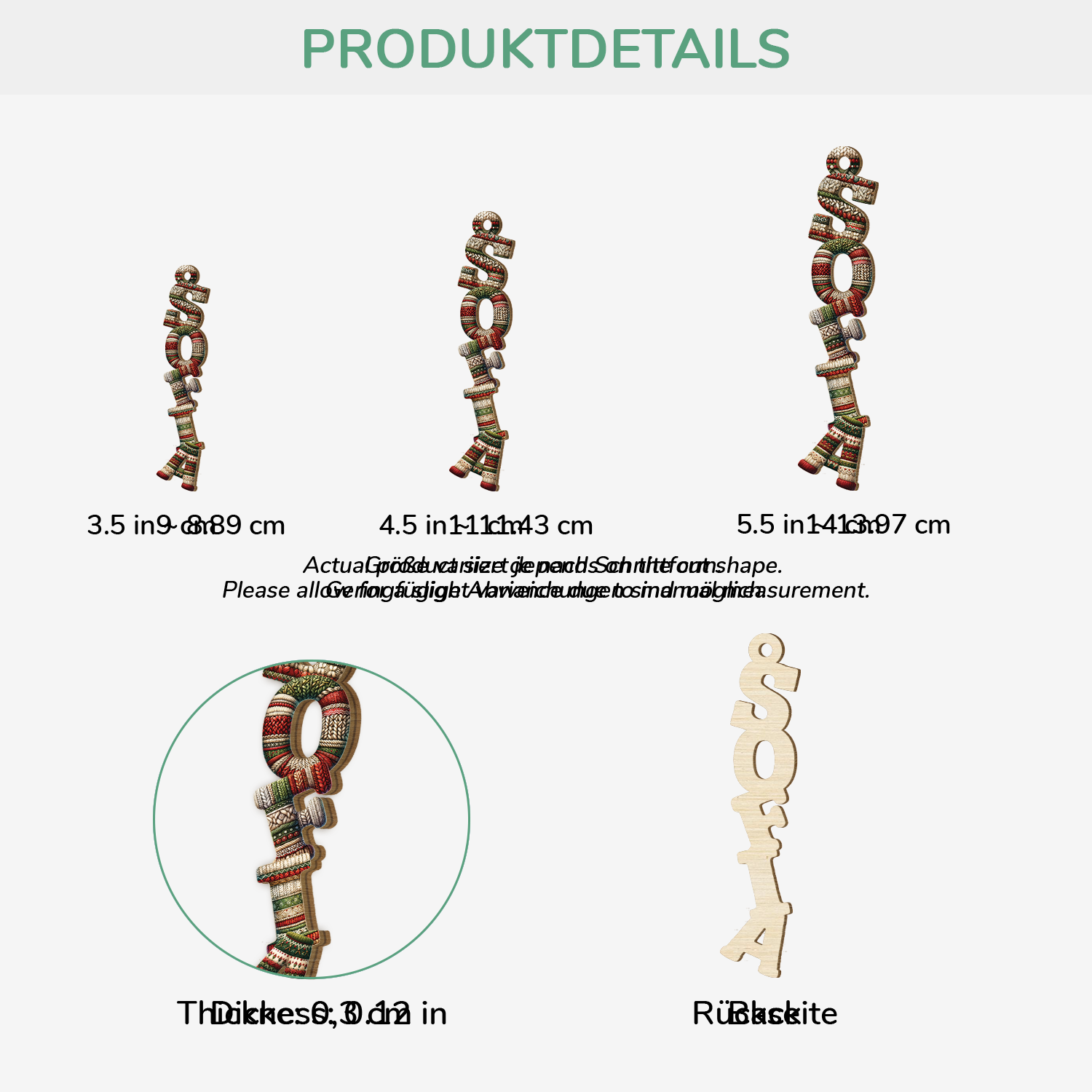 7023OGE2 buchstaben_ pullover personalisierte 1 schicht holz ornamente weihnachten 7023O6T5A