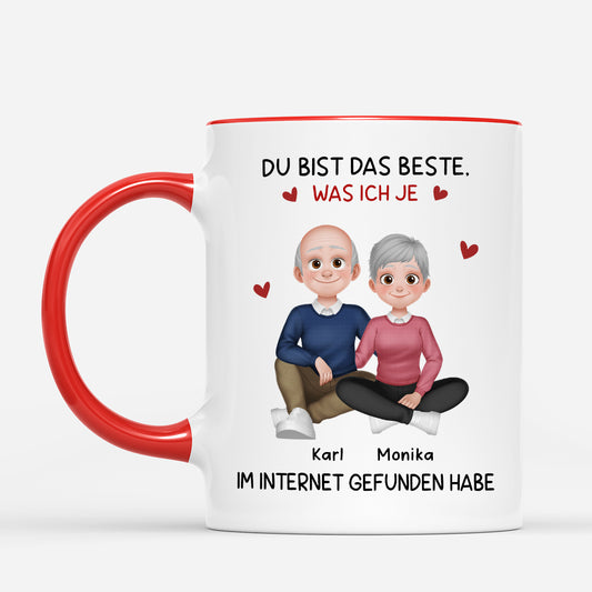 7025MGE2 du bist das beste was ich je im internet gefunden habe paar tassen personalisiert 7025MKQ5G