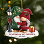 7028OGE1 3d druck effekt gemeinsam alt werden acryl weihnachtsschmuck personalisiert paar gnom rot grun 7028OTV5G