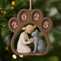 7033OGE1 pfoten und katze personalisierte 1 schicht holz ornamente weihnachten 7033OKQND