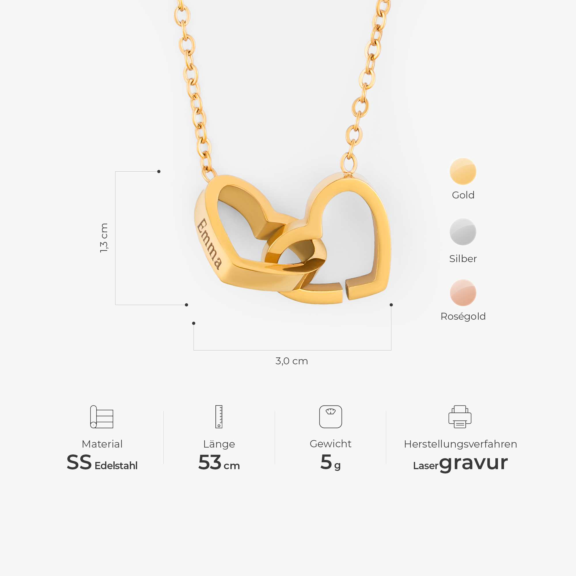 7039JGE3 verbundene herzen personalisierte halskette damen_ manner 7039J0V5A