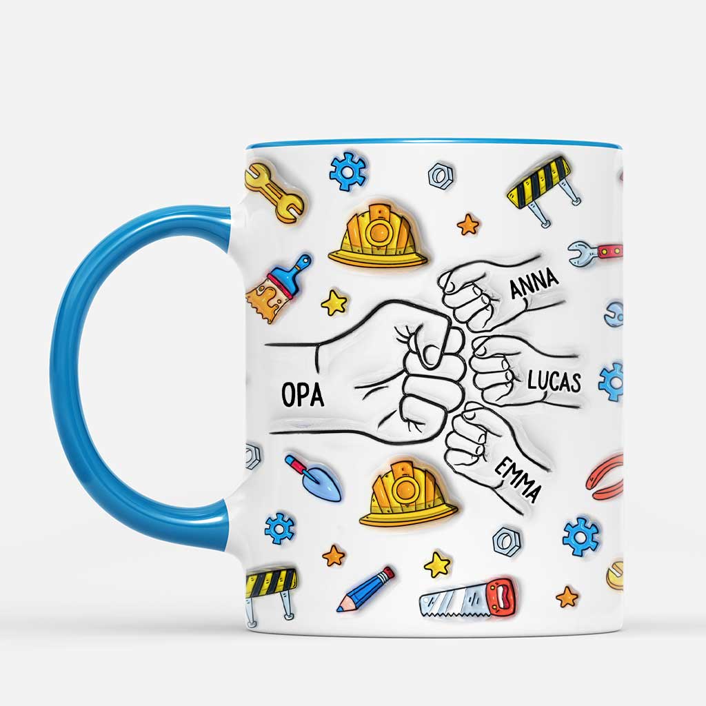 7047MGE2 3d druck effekt faustgruss werkzeug opa papa tasse personalisieren 7047M3QWB