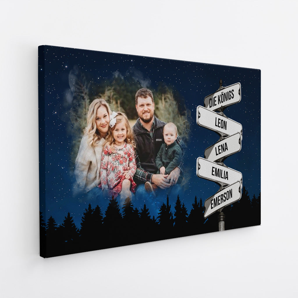 7050CGE2 namensschilder mit foto personalisierte leinwand familie_ 7050C8TAI