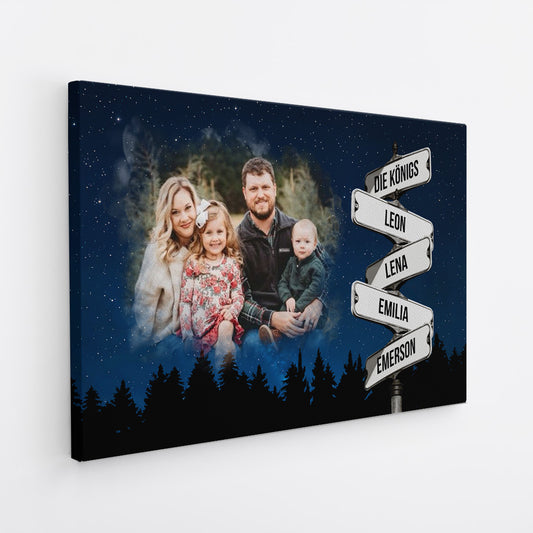 7050CGE2 namensschilder mit foto personalisierte leinwand familie_ 7050C8TAI