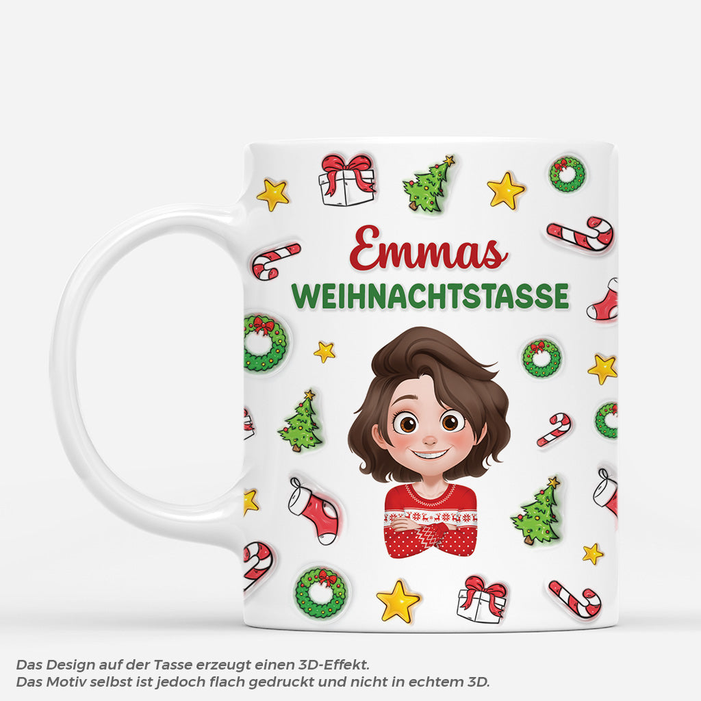 7061MGE1 3d druck effekt meine weihnachtstasse personalisierte tasse kinder frauen manner 7061MKQTA