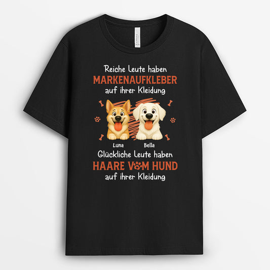 7089AGE1 gluckliche leute haben haare vom hund auf ihrer kleidung t shirt hund personalisiert 7089ATQCC