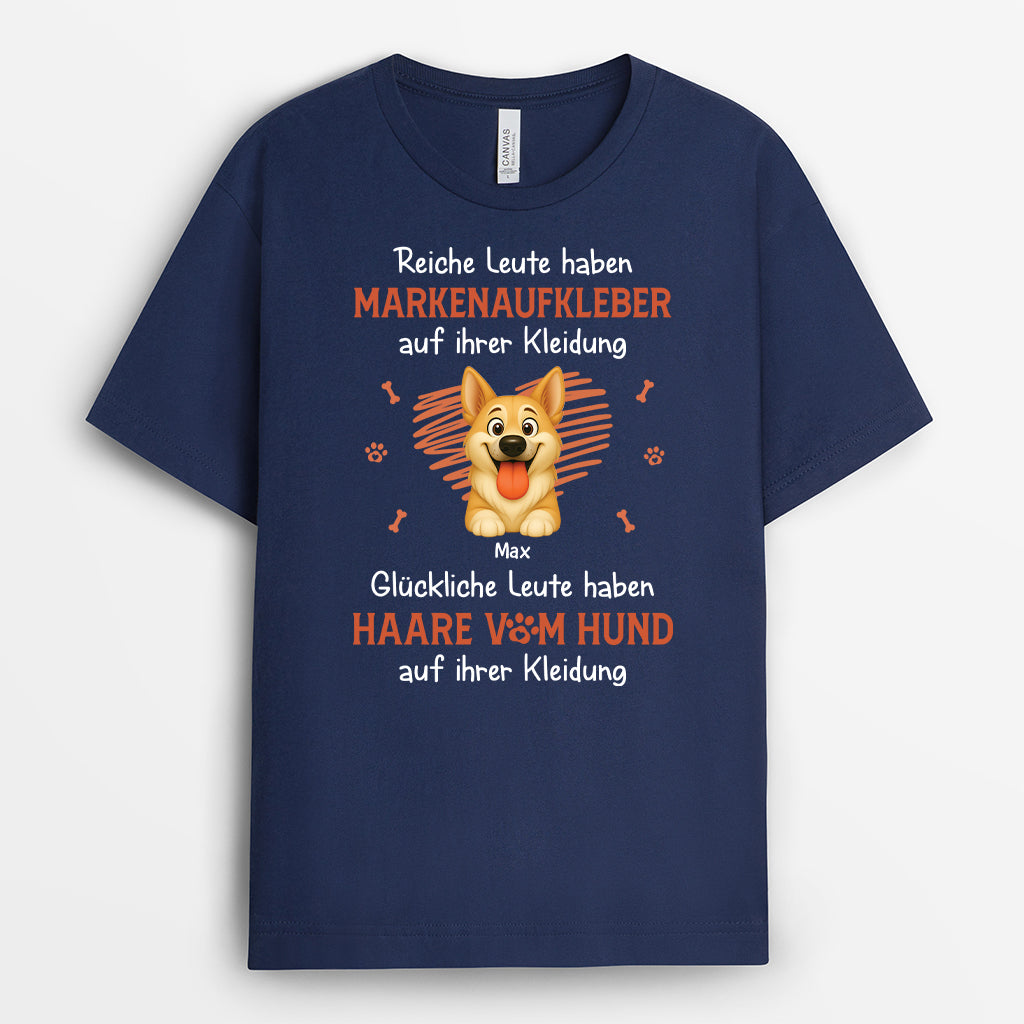7089AGE2 gluckliche leute haben haare vom hund auf ihrer kleidung t shirt hund personalisiert 7089ATQCC