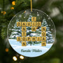 7093OGE1 familie schneelandschaft acryl weihnachtsschmuck kreuzwortratsel personalisiert 7093OKQ5I