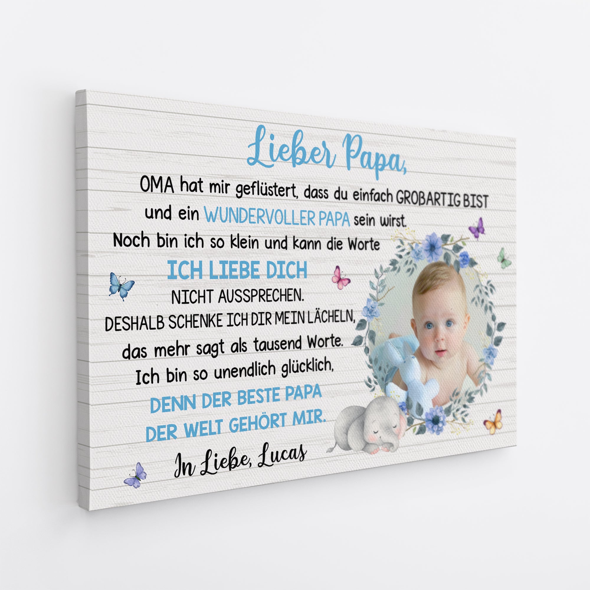 7098CGE2 liebe mama und lieber papa personalisierte leinwand baby foto 5846196b7c9f