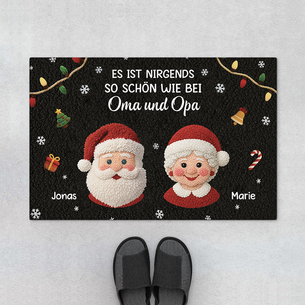 7099DGE1 3d druck effekt es ist nirgends so schon wie bei oma und opa personalisierte fussmatte weihnachten 7099D3LZI_1
