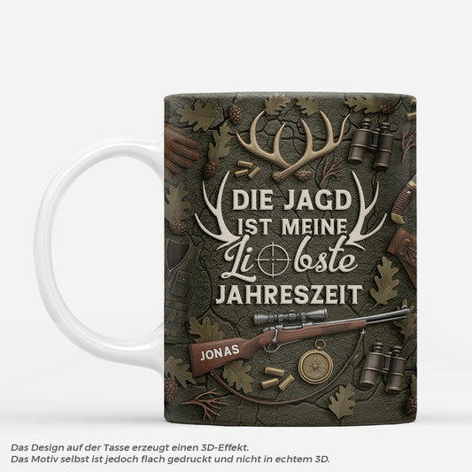 7102MGE1 3d druck effekt die jagd ist meine liebste jahreszeit personalisierte tasse 7102M8VNB