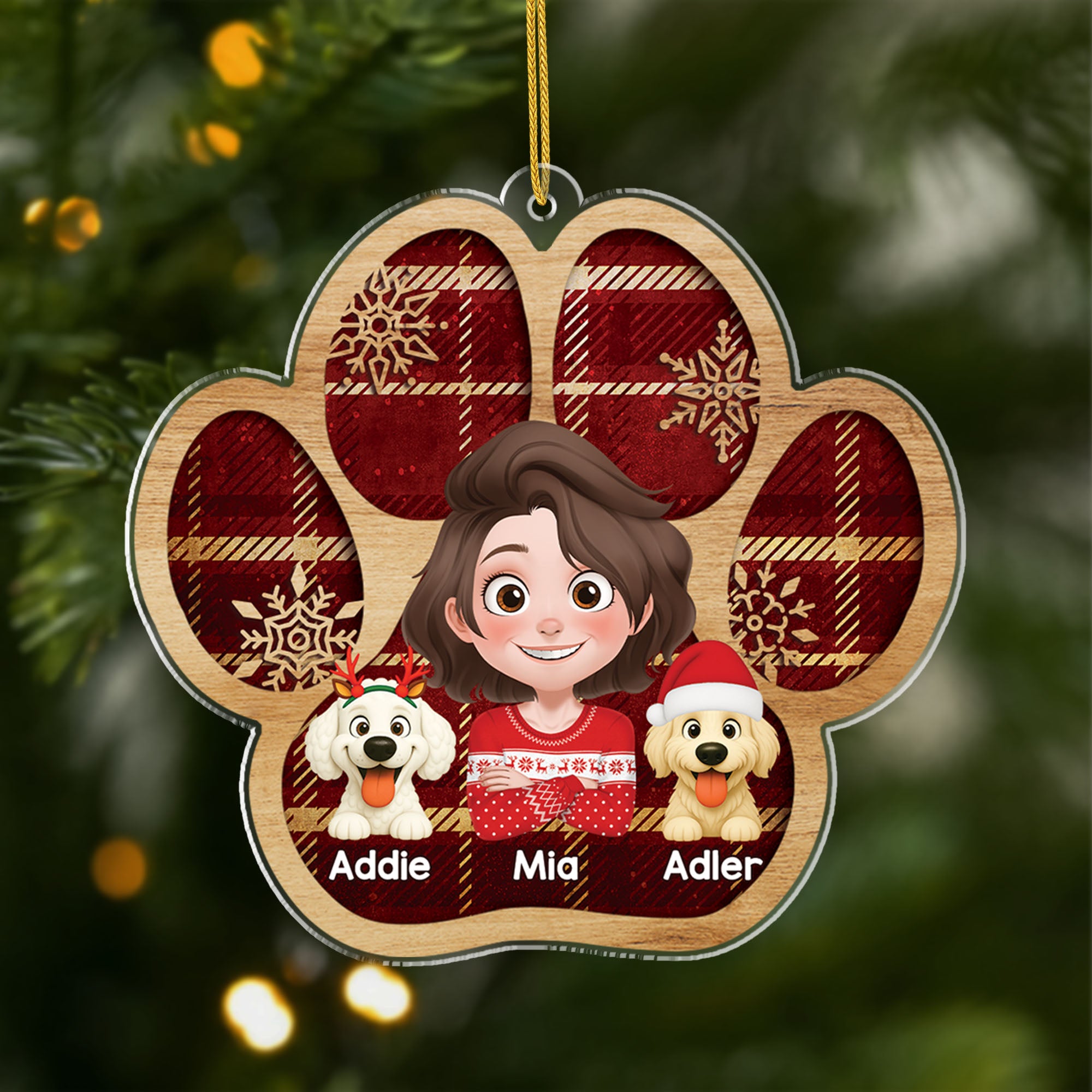 7104OGE1 hunde pfoten acryl weihnachtsschmuck personalisiert 7104OKV5D