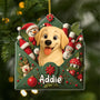7109OGE1 hunde briefumschlag personalisierter weihnachtsschmuck foto_ acryl 7109OTMNC