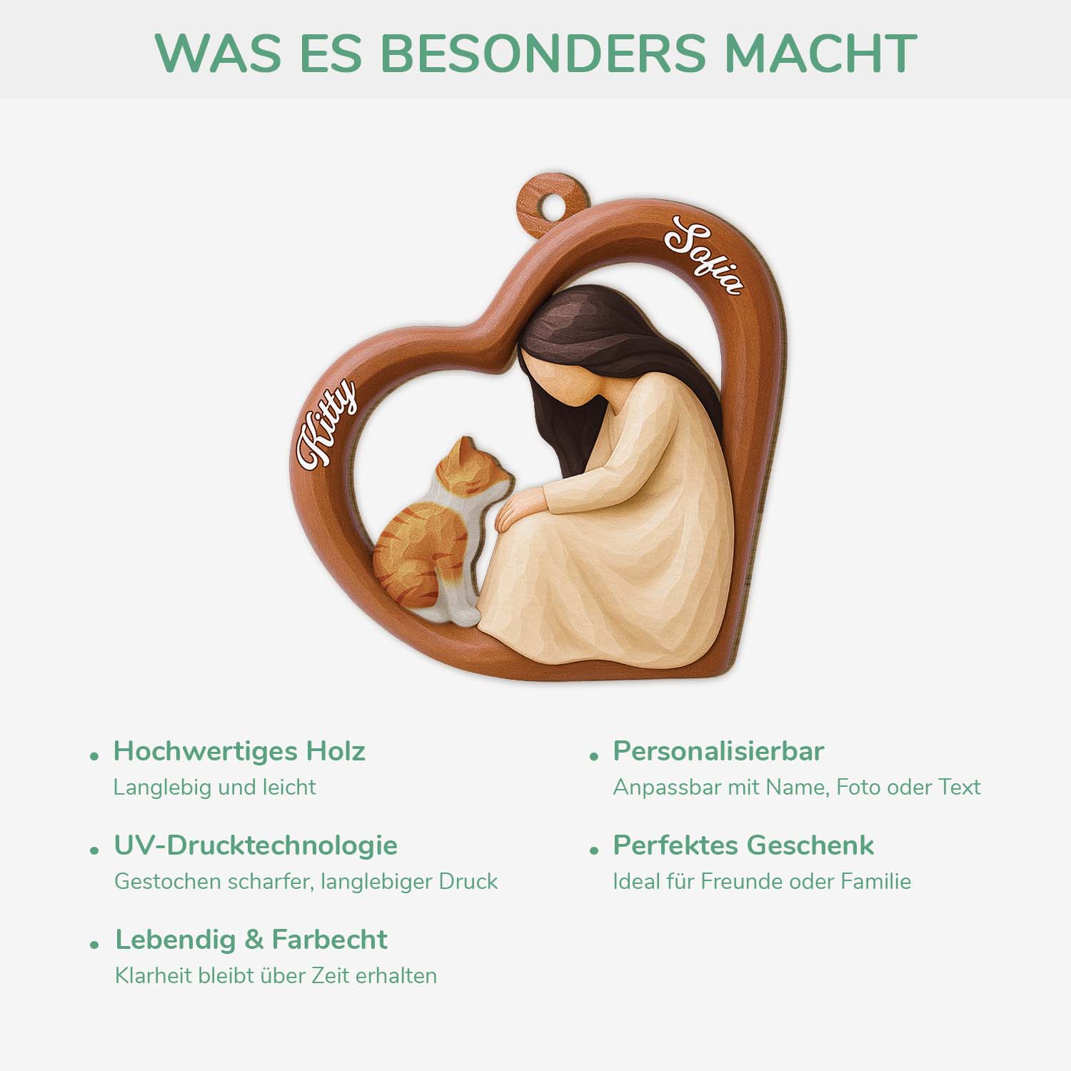 7110OGE4 3d druck effekt katze und mensch_ personalisierte 1 schicht holz ornamente weihnachten 7110O3V5D
