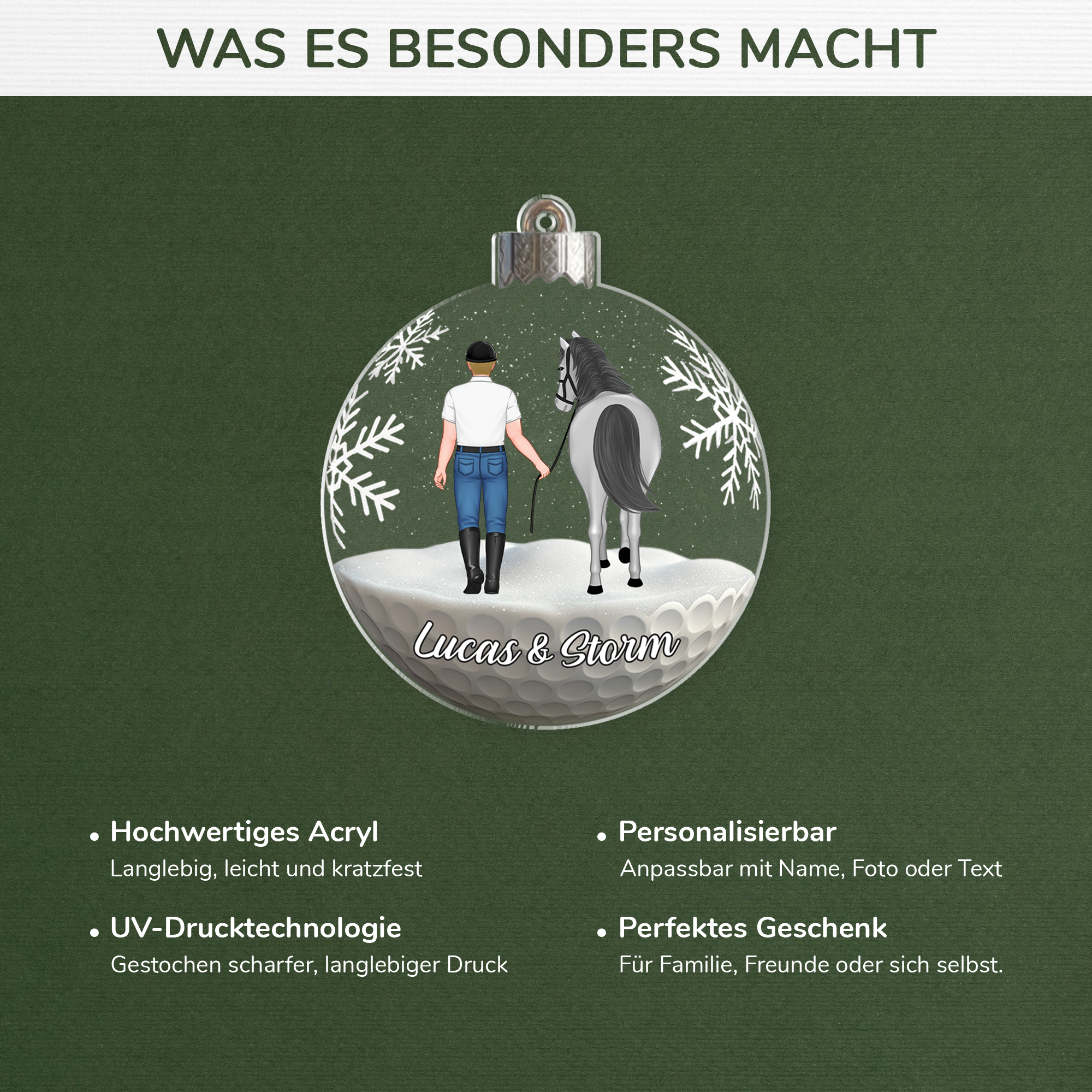 7132OGE4 3d druck effekt pferd und mensch_ acryl weihnachtsschmuck personalisiert 7132O3T5U