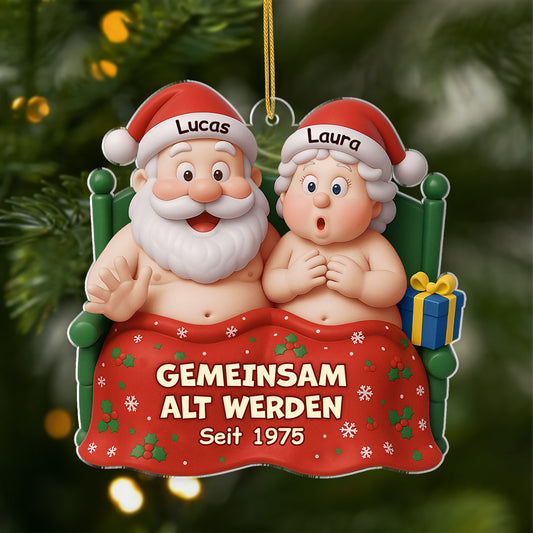 7144OGE1 3d druck effekt gemeinsam alt werden lustiger acryl weihnachtsschmuck personalisiert paar 7144O3ZWG