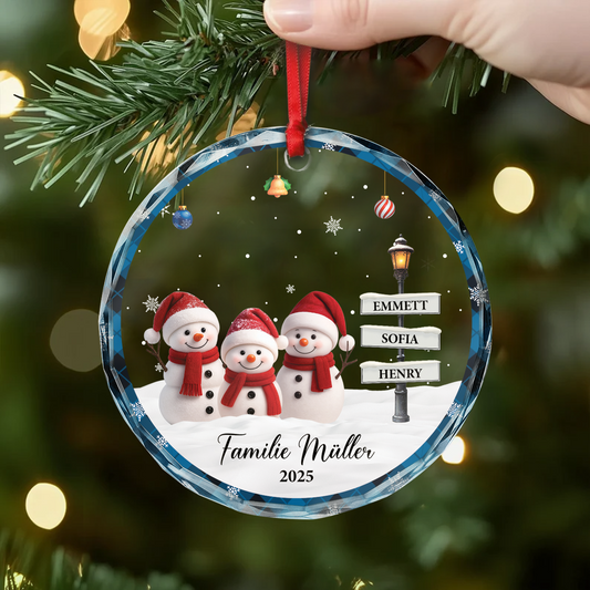 7145OGE2 schneemann namensschilder glas weihnachtsschmuck personalisiert_ familie 7145O8T5I