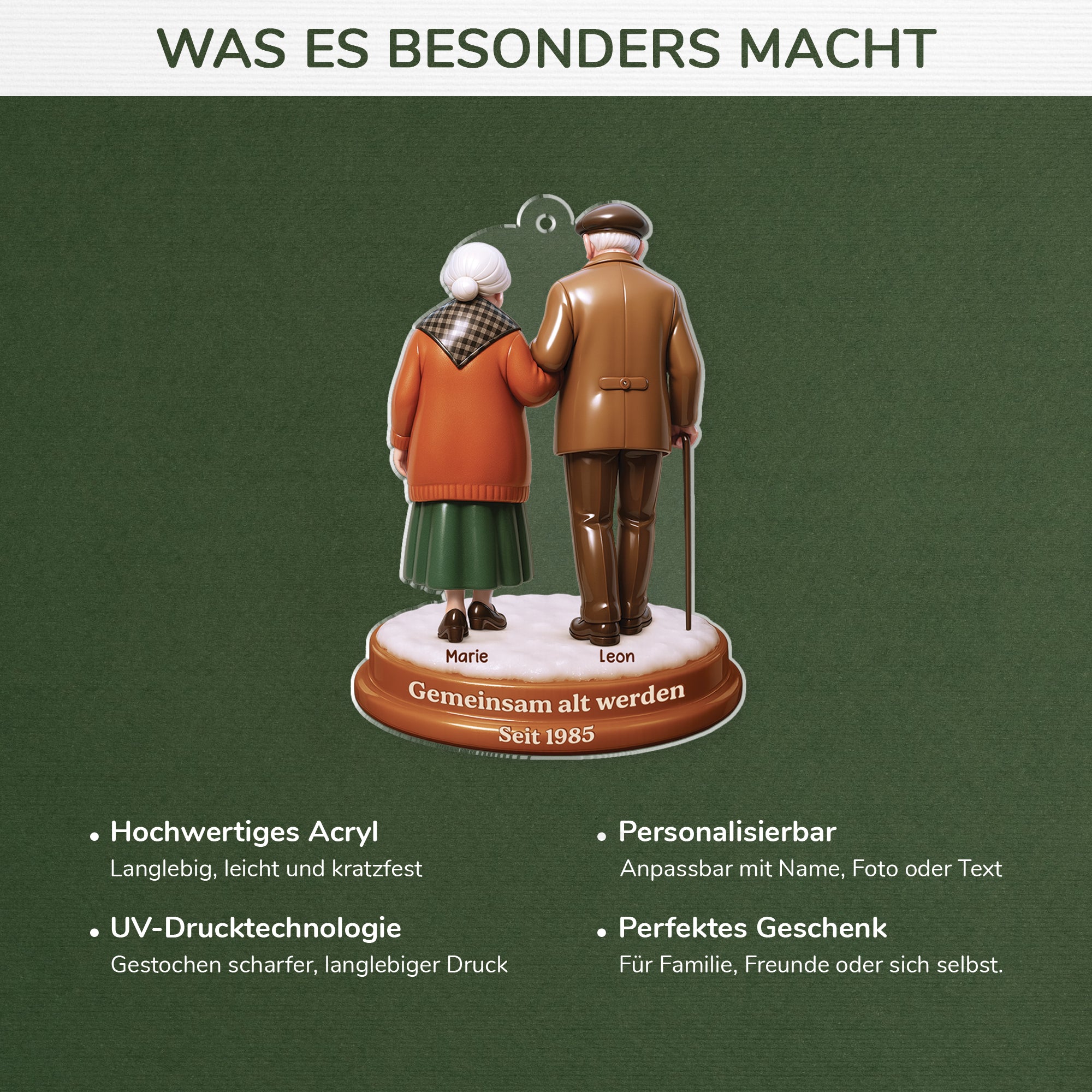 7148OGE4 3d druck effekt gemeinsam alt werden seit acryl weihnachtsschmuck personalisiert altere paare_ 7148OTQNG