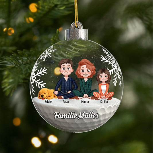 7157OGE1 3d druck effekt familie mit haustier cartoon acryl weihnachtsschmuck personalisiert 7157OTQ5I