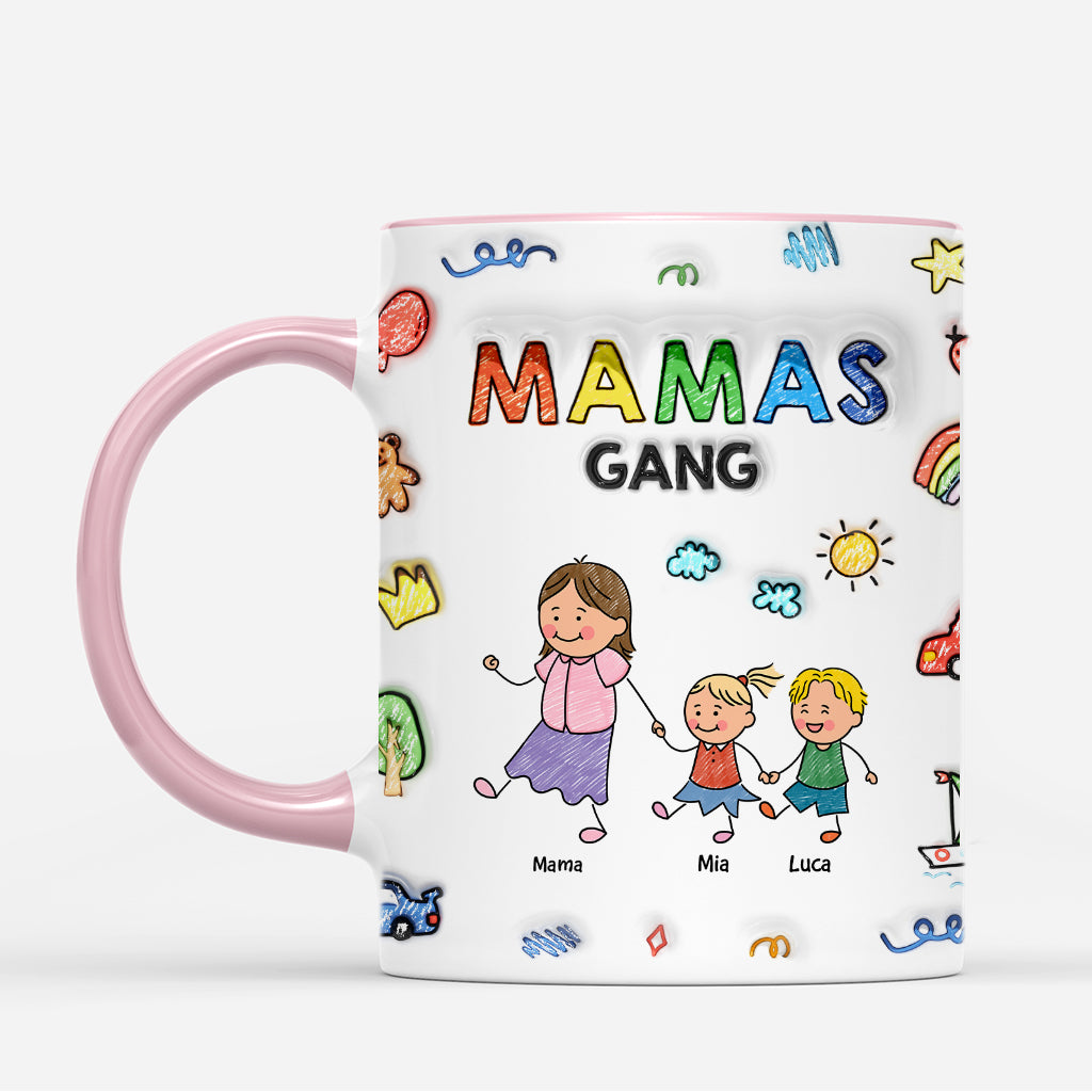 7217MGE2 3d druck effekt papas gang mama papa tasse personalisieren buntstifte 7217MTHAB