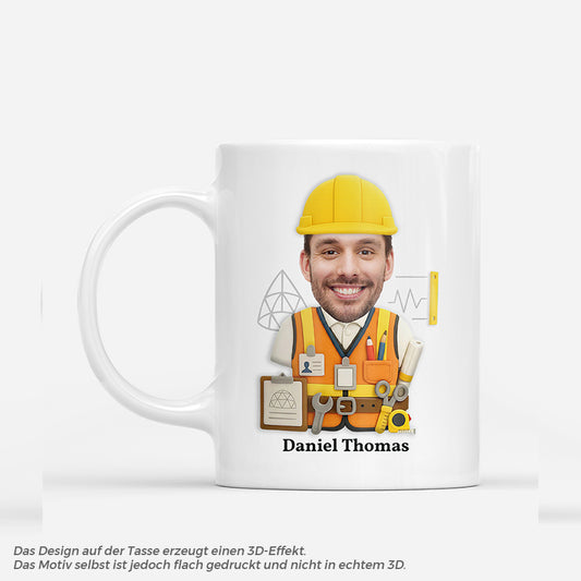7223MGE1 3d druck effekt ingenieur in personalisierte tasse mit foto_ 7223MTLCB
