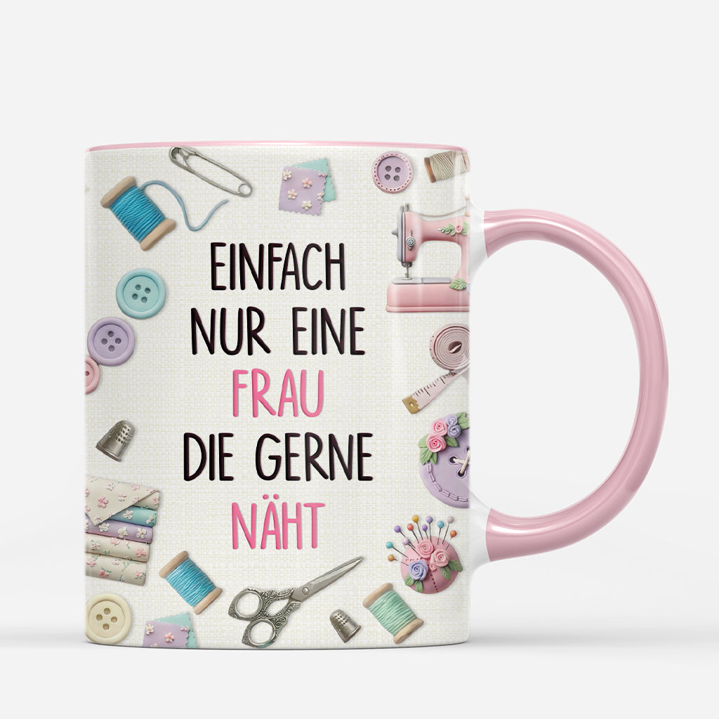 7245MGE3 3d druck effekt einfach nur ein madchen das gerne naht personalisierte tasse fur frauen 7245M3TAA