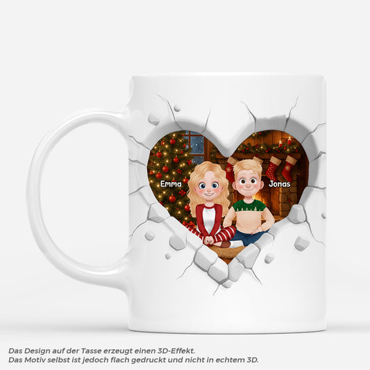 7252MGE1 3d druck effekt liebespaar wand gebrochen weihnachtstasse personalisiert 7252MKQNG