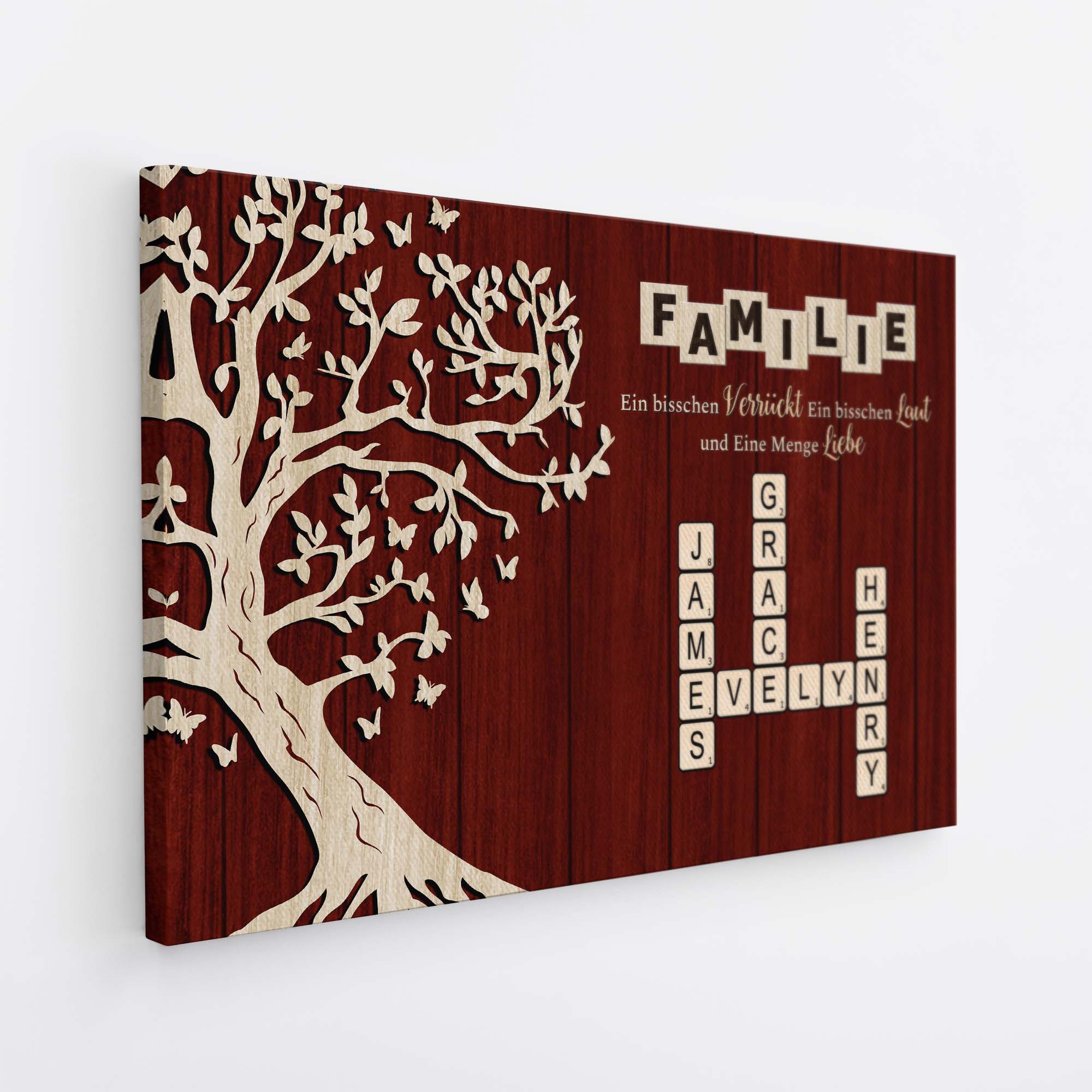 7256CGE2 familie etwas verruckt etwas laut und ganz viel liebe personalisierte kreuzwortratsel leinwand baum 7256C8T5I_5c411816 c8c9 4892 a997 3200c11c9e3a