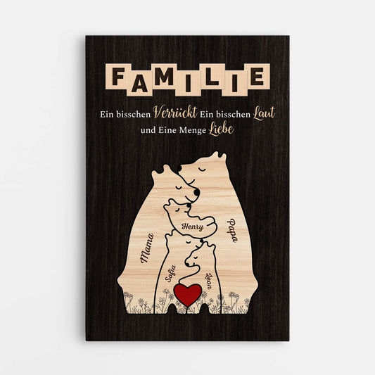 7266CGE1 familie bar etwas verruckt etwas laut und ganz viel liebe personalisierte leinwand 7266CTT5I