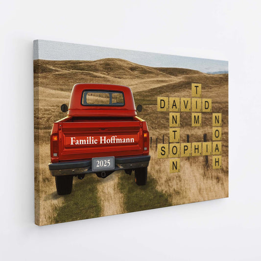 7269CGE2 die familie personalisierte kreuzwortratsel leinwand 7269CTT5I