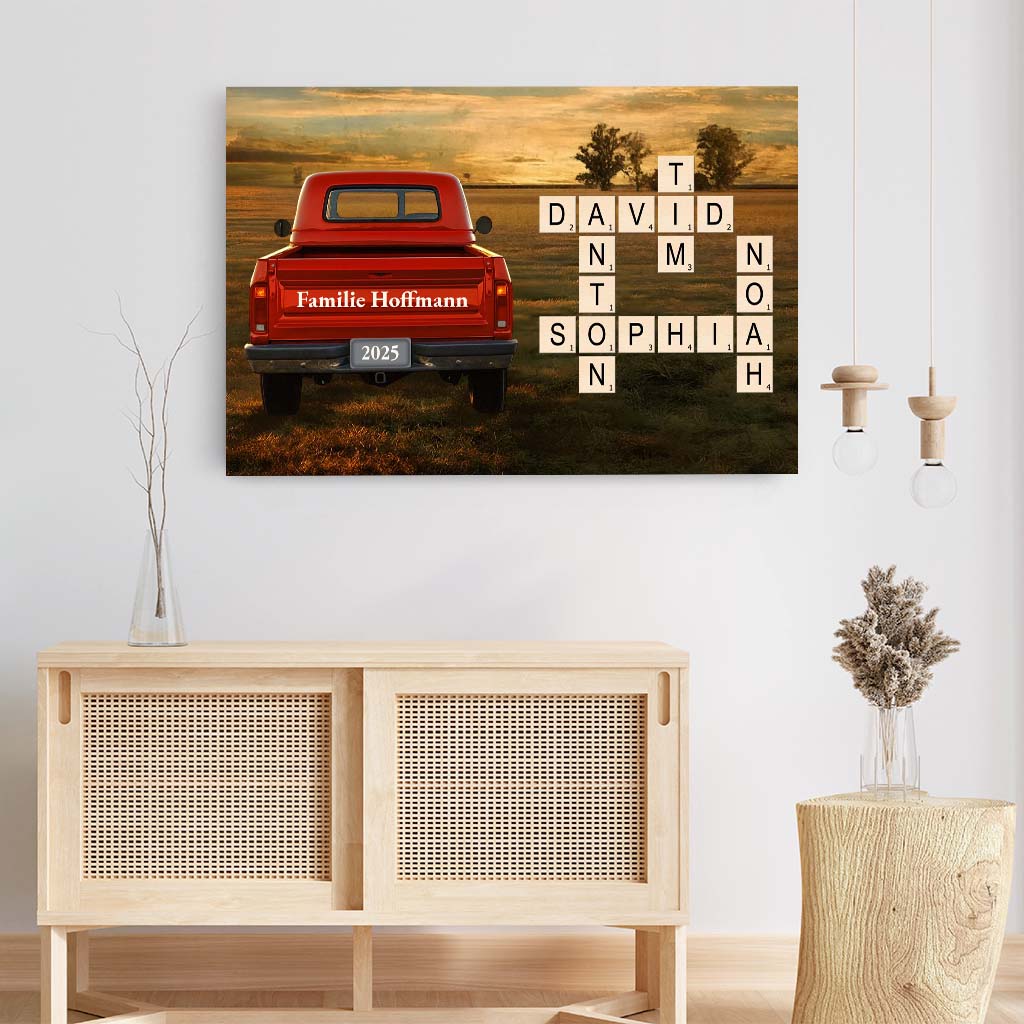 7269CGE3 die familie personalisierte kreuzwortratsel leinwand 7269CTT5I