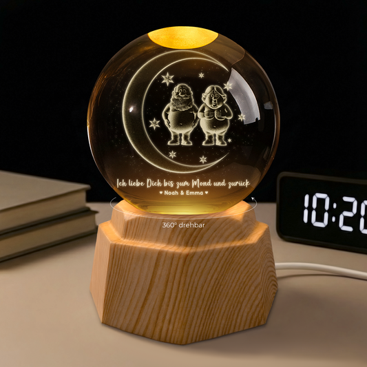 7274LGE1 ich liebe dich bis zum mond und zuruck paar 3d kristallkugel personalisiert 7274L5Q5G