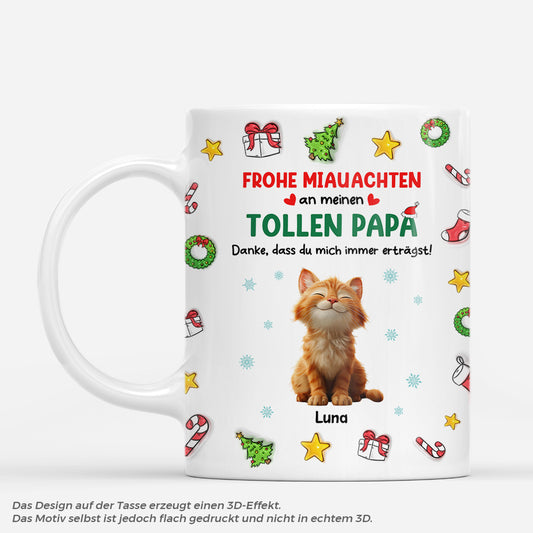 7278MGE1 3d druck effekt frohe wuffnachten an meine tolle mama hunde weihnachtstasse personalisiert 7278M