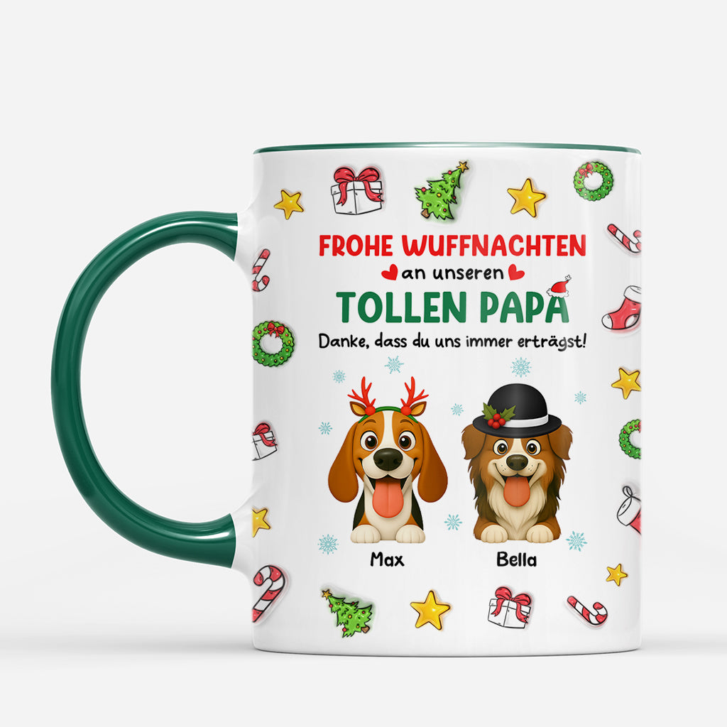 7278MGE2 3d druck effekt frohe wuffnachten an meine tolle mama hunde weihnachtstasse personalisiert 7278MKZ5C