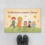 7280DGE1 willkommen in unserem zuhause fussmatte personalisiert familie _strichmannchen 7280D3V5I