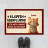 7285DGE1 klopfen uberflussig ich weiss langst dass du da bist fussmatte katzen personalisiert 7285D8KCD