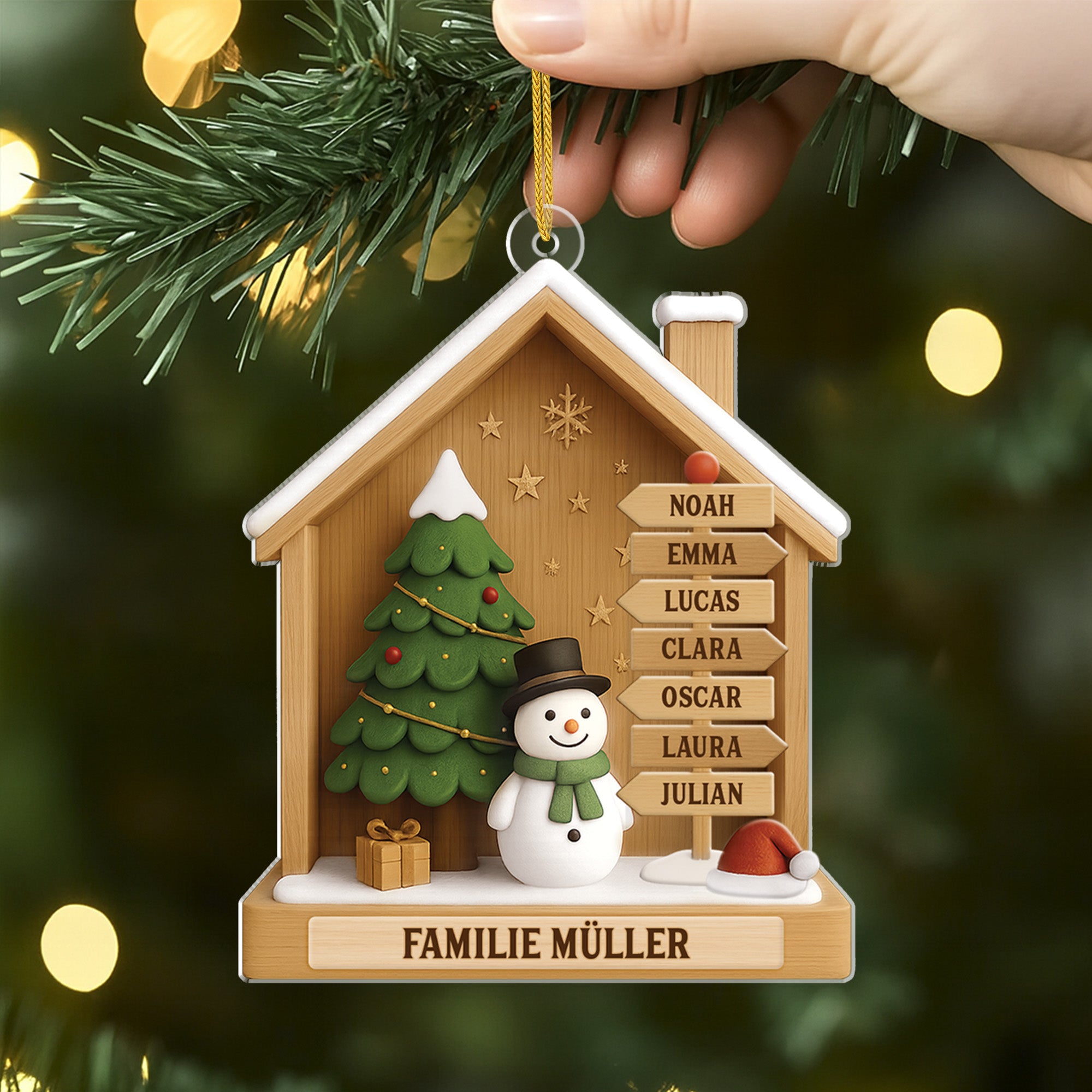 7287OGE2 3d druck effekt familie holzhaus schneemann acryl weihnachtsschmuck personalisiert_ 7287OTHMI