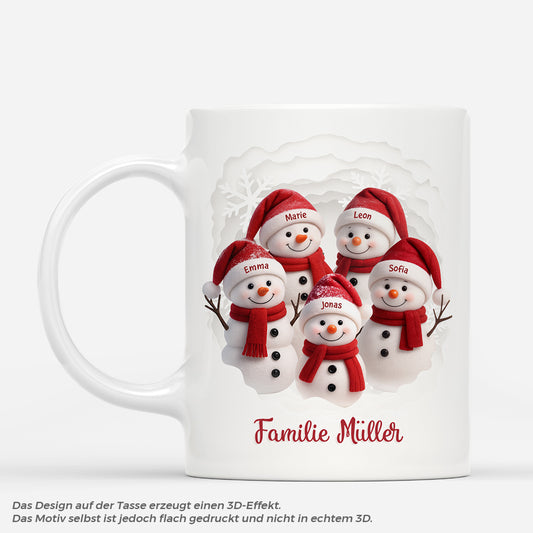 7288MGE1 3d druck effekt schneemann sschneeflocken familie weihnachtstasse personalisiert_ 7288M8VNI