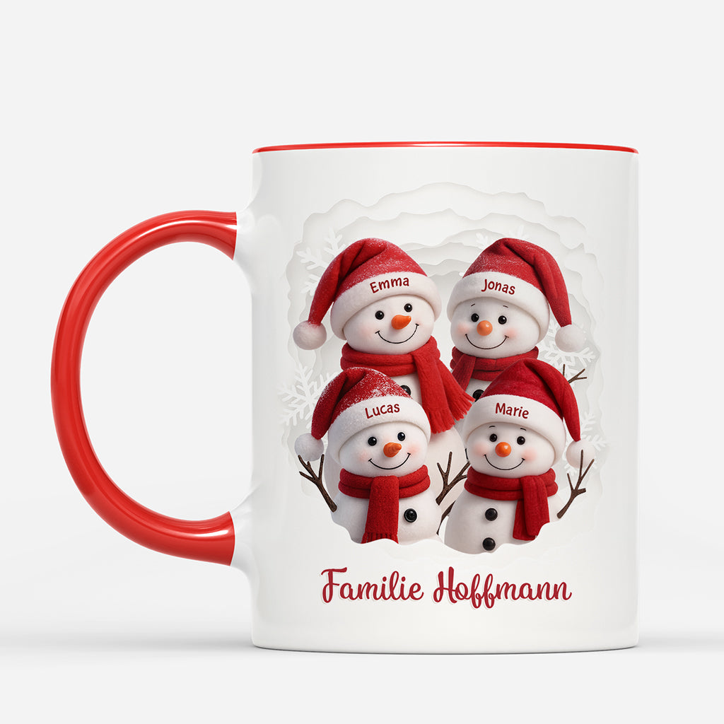 7288MGE2 3d druck effekt schneemann sschneeflocken familie weihnachtstasse personalisiert_ 7288M8VNI